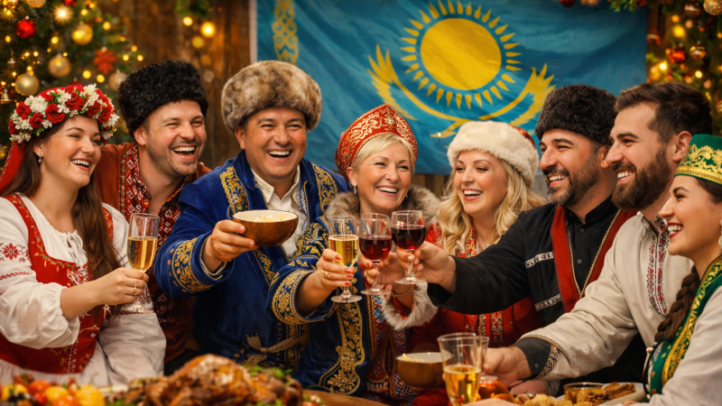 Кыш-Бабай, гжанець, 12 блюд, цибрики и традиции Казахстана