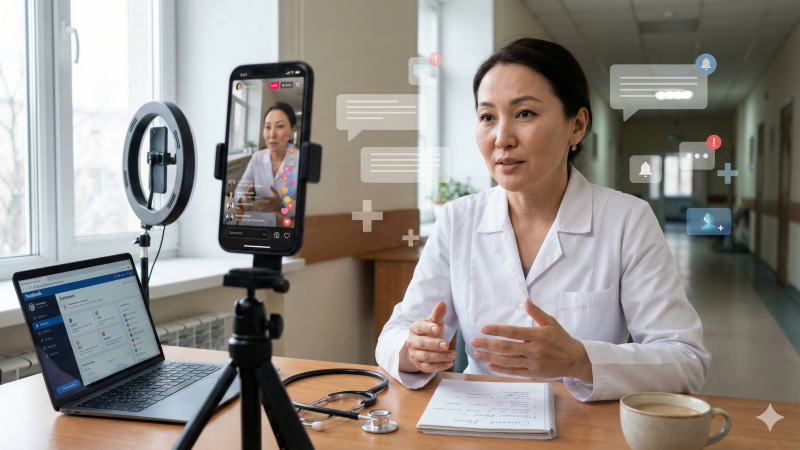 Врачи-блогеры в Казахстане: влияние на здоровье и выбор пациентов через социальные сети