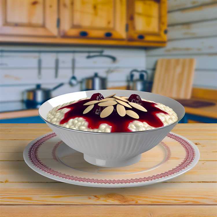 Датский рисовый пудинг Рисаламанд с миндалем